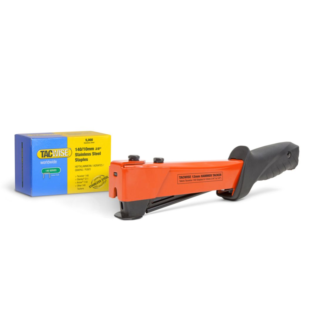 A Heavy Duty Hammer Tacker With Staples Tacwise