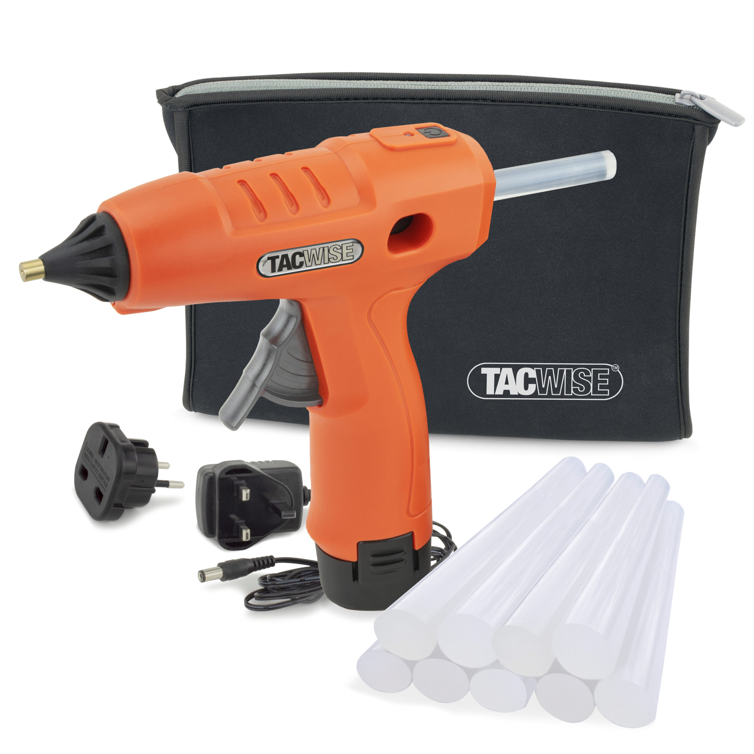 H1212 Cordless 12V Hot Glue Gun with 10 Glue Sticks Tacwise